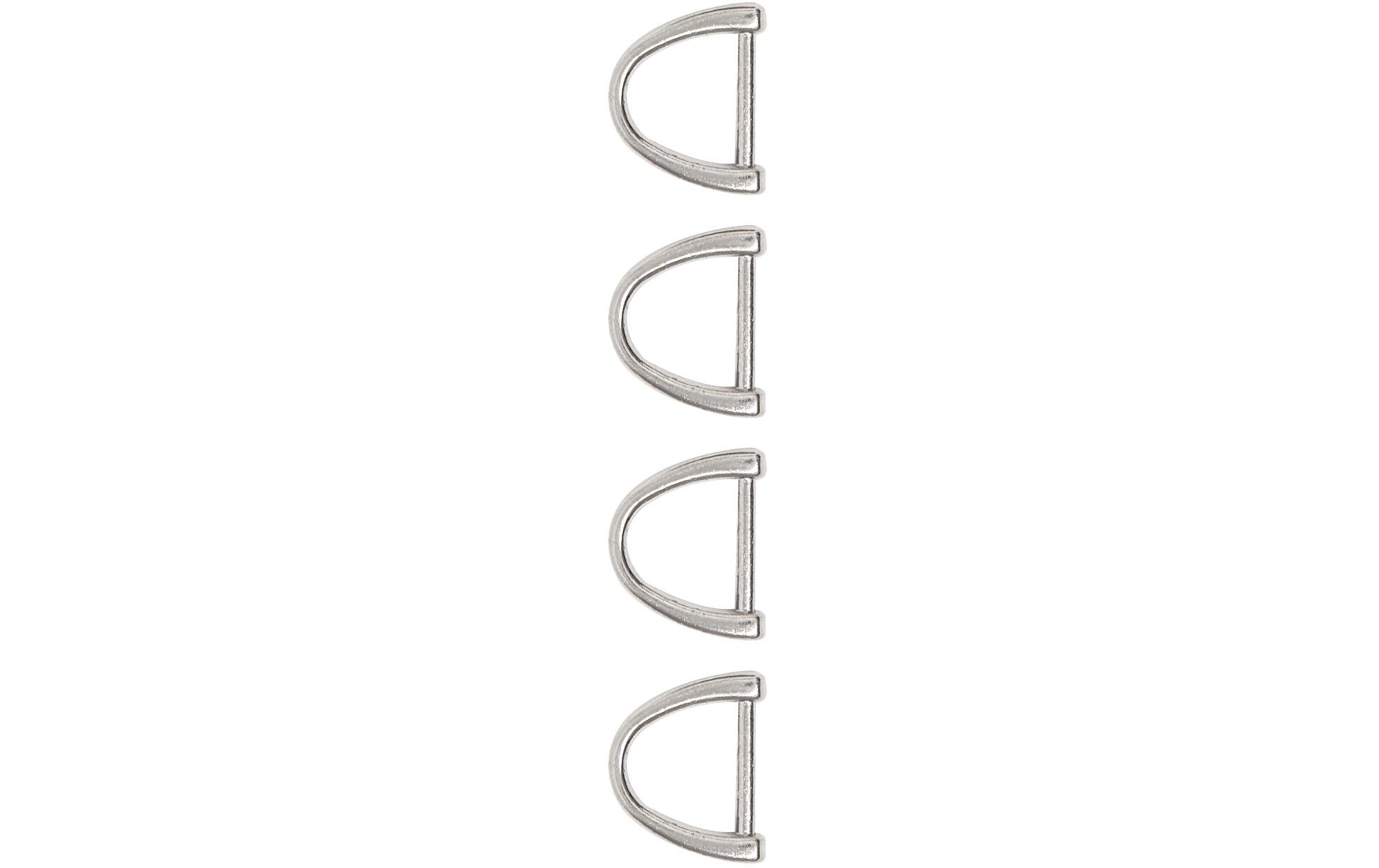 Anhänger D-ring 28 x 25 mm, 4 StückHalbringe zum gestalten von Dekorationen