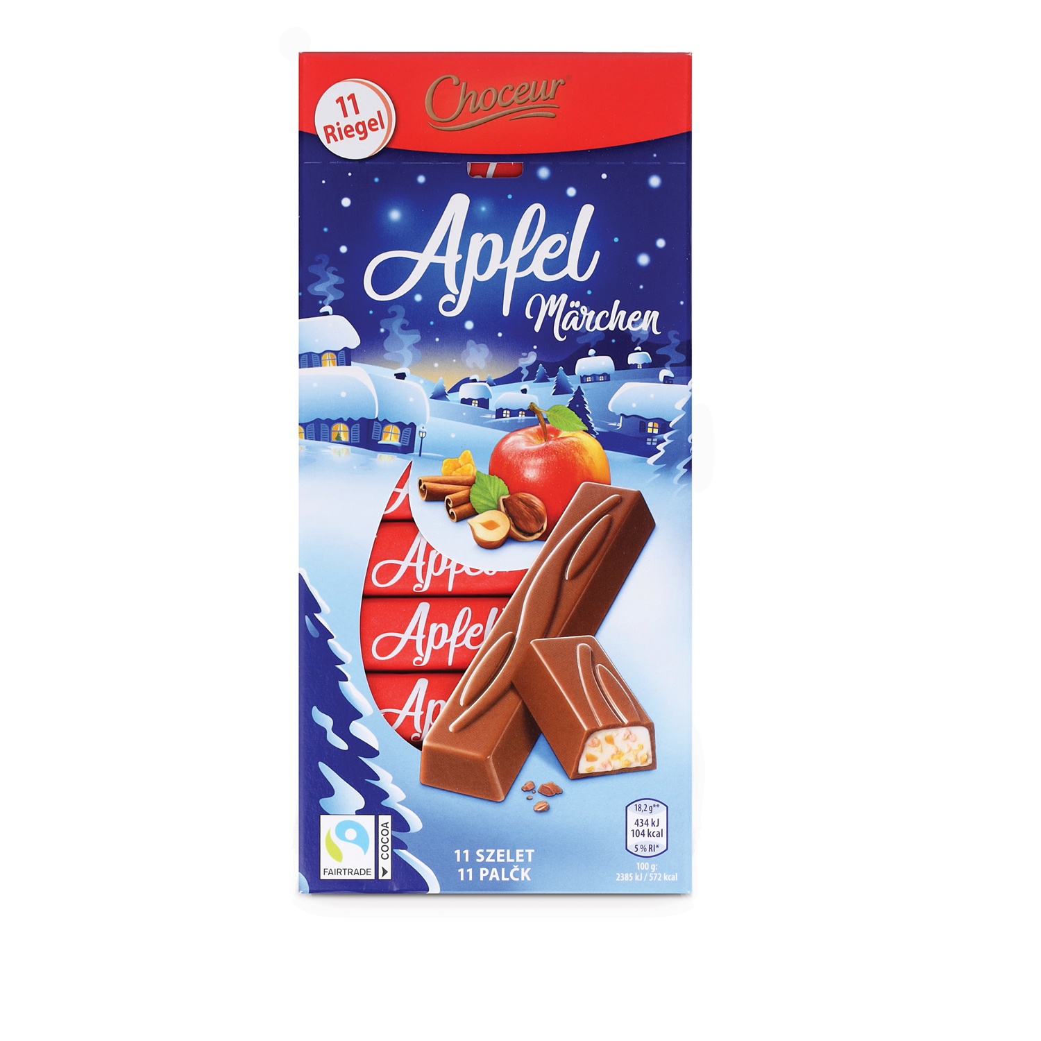 CHOCEUR Winter Schokoriegel, Apfel 200 g