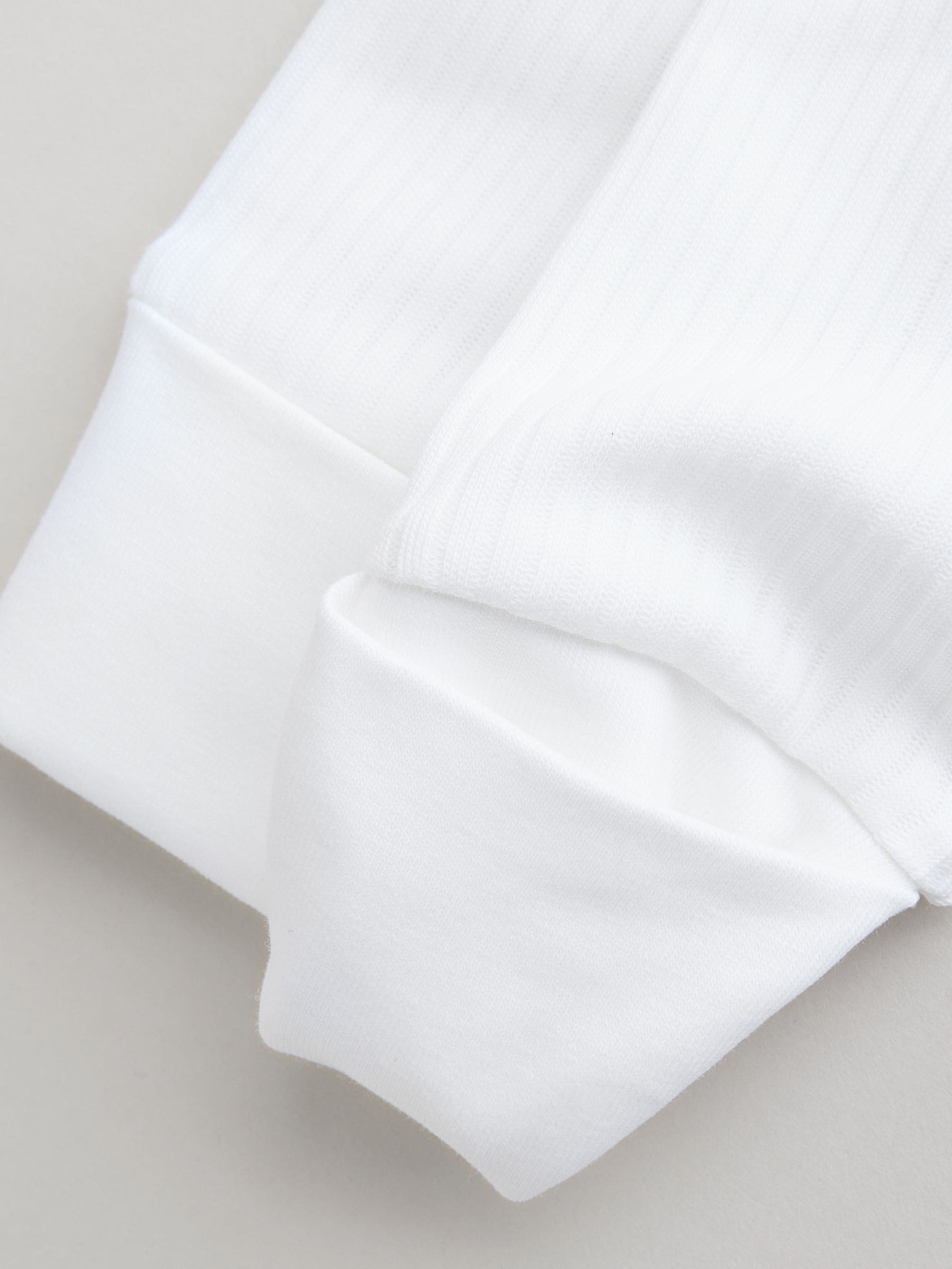 Wit - Set van 3 babypyjama's zonder voetjes met tweewegrits van 100% katoen (0mnd -2jr)