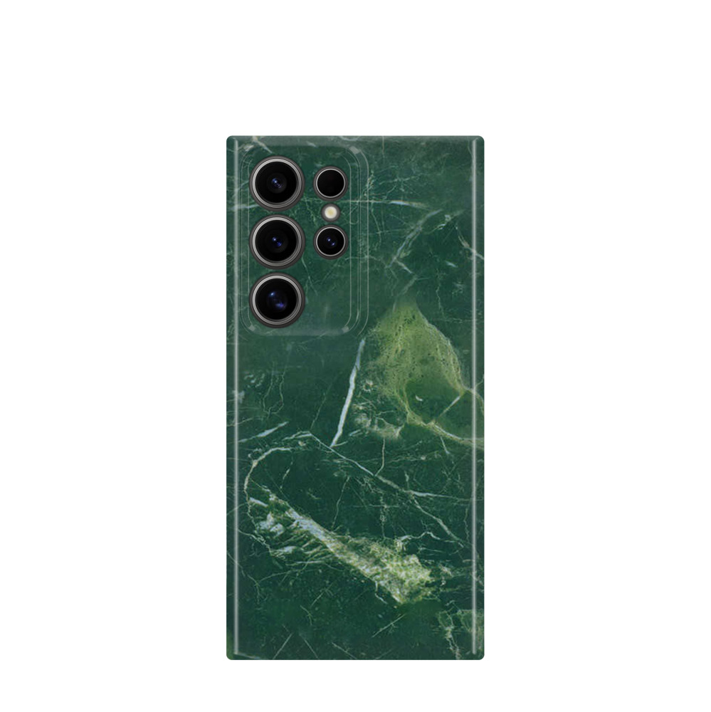 Samsung Galaxy S24 Ultra Kunststoff Hülle Serpentin Marmor - Grün