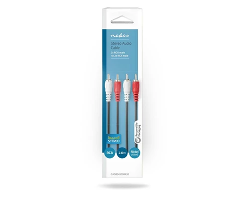 Nedis 2x RCA Hane - 2x RCA Hane - 2m