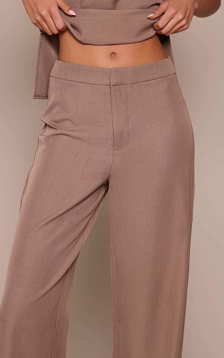 Champignon Pantalon Taille Haute Coupe Large Ajusté Pour Grande Taille