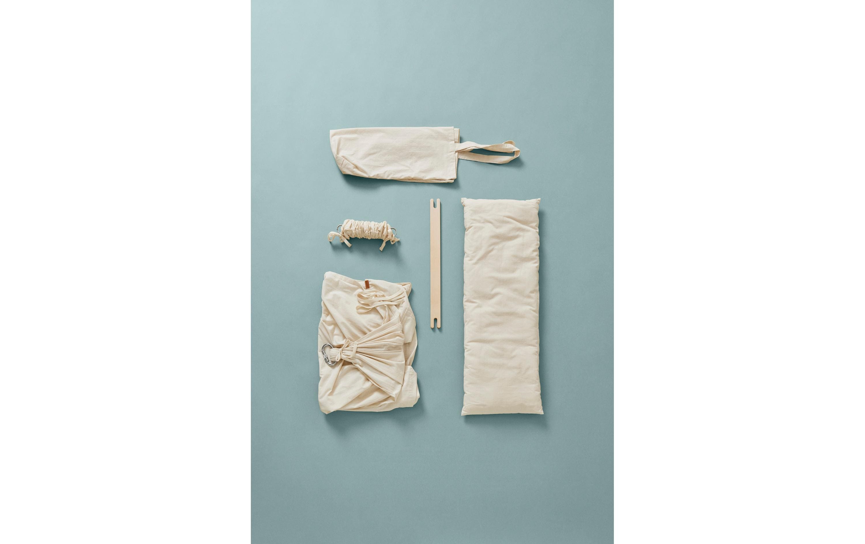 Babyhängematte Set Basic Natur/Grau<br>Set für ruhigen Schlaf