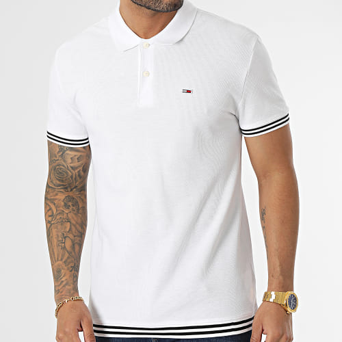 Polo Manches Courtes Classic Tipping 6219 Blanc