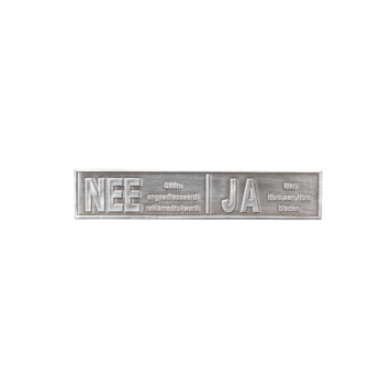 Ja/Nee sticker Metaal kleur