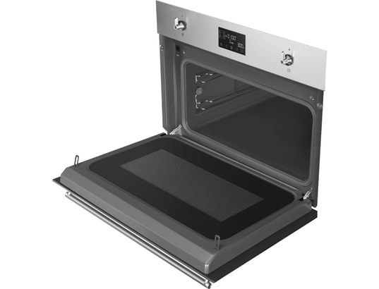SMEG - Four combiné micro-ondes SO4301M1X, 40 litres, combiné compact, Niche 45 cm