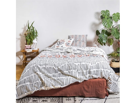 TERRE DE NUIT - Parure de lit housse de couette Parure de lit ethnic 260x240 cm