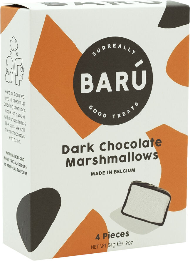 Barú Dark chocolate marshmallows 54g.