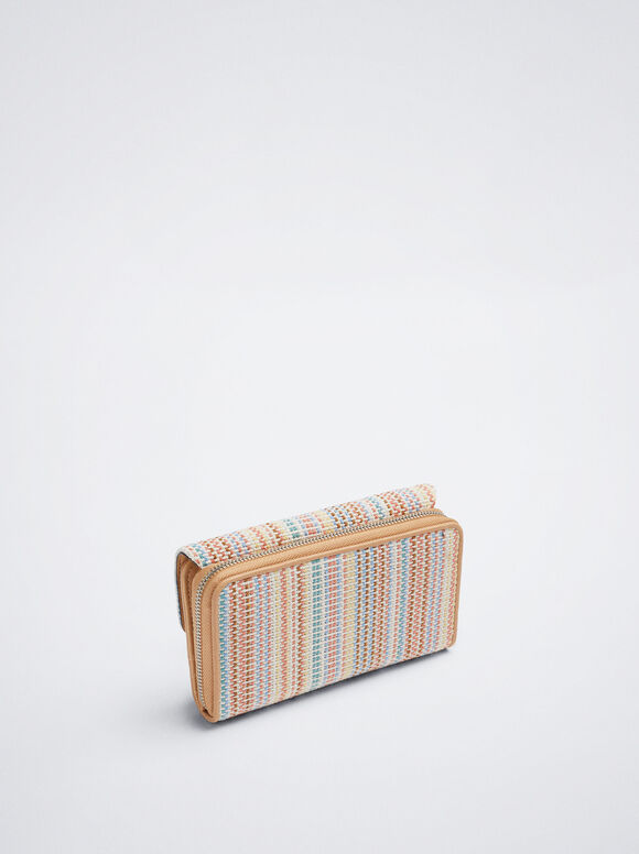 Carteira multicolorida - Coral