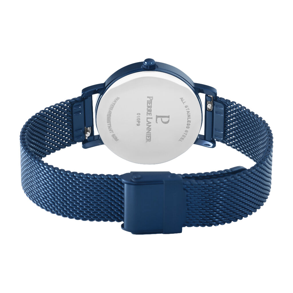 Montre Lannier Pierre Multiples Acier Bleu