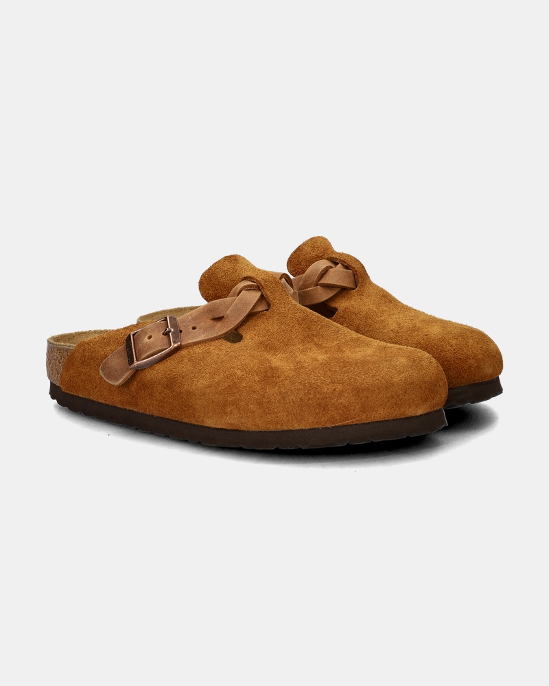 Birkenstock Boston Braided Instapschoenen  - cognac