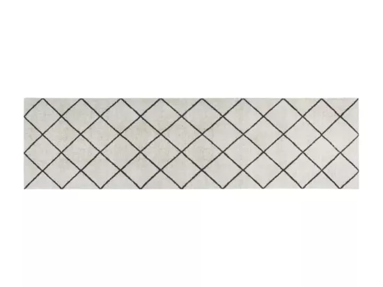 Tapis de cuisine lavable impression carrée 45x150 cm velours