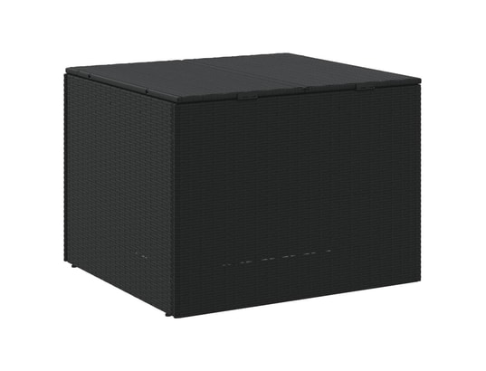 VIDAXL - Coffre Boîte de rangement de jardin noir 291l résine tressée