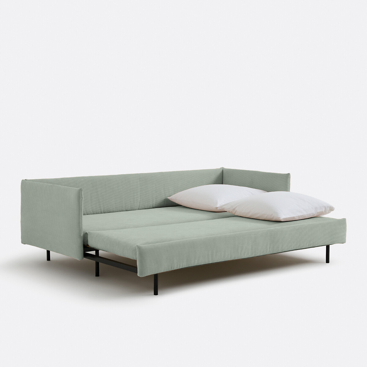 LA REDOUTE INTERIEURS<br>Sofá-cama de veludo cotelê fino, ZOFT