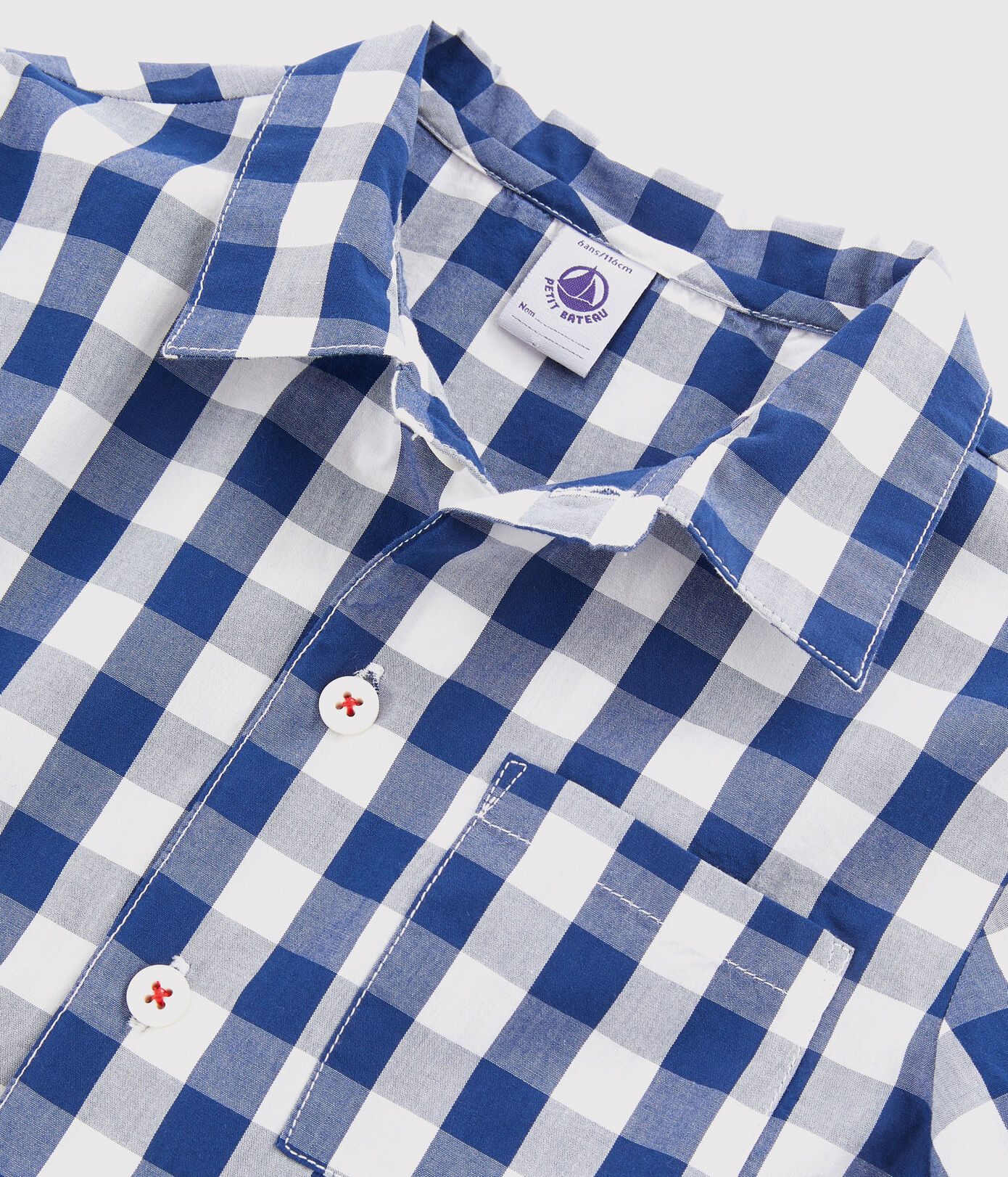 Pyjama à carreaux petit garçon en twill