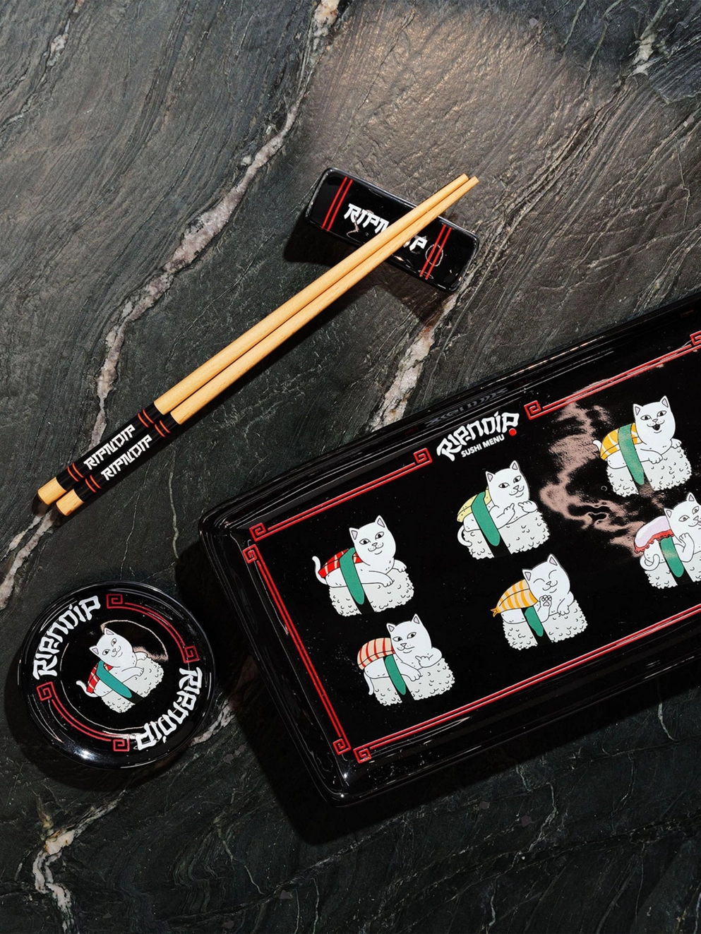 RIPNDIP Lord Nermal Sushi Set black