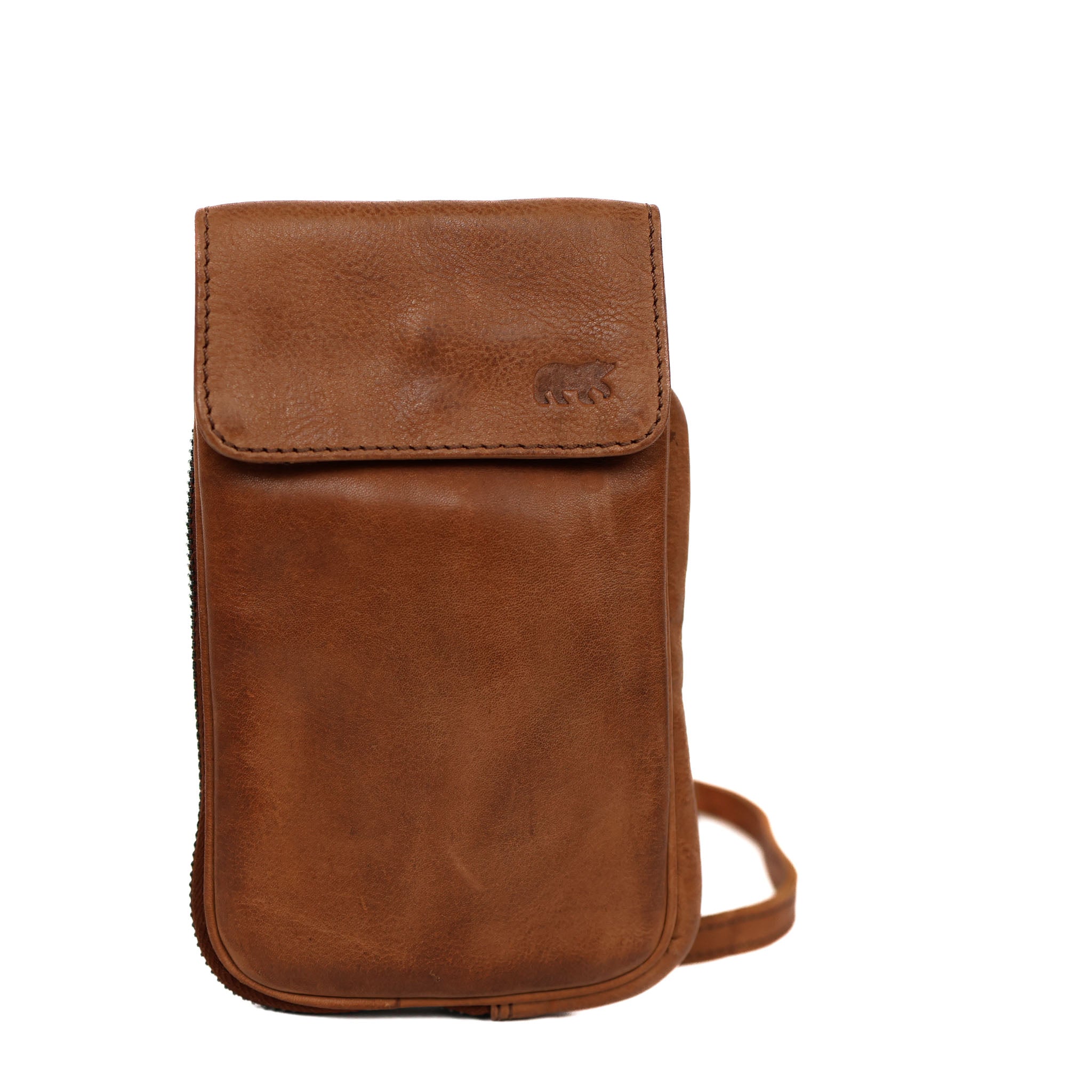 Telefoontasje 'Romee' cognac COGNAC