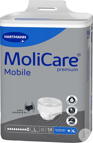 Hartmann Molicare Premium Mobile 10 Gouttes L 14 Pièces