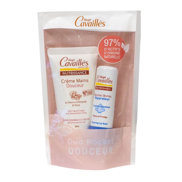 Duo pocket crème mains 30ml et stick lèvres 5,5ml