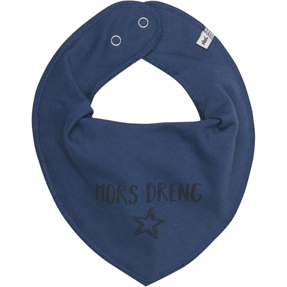 Bandana Hagesmæk m. Tekst Dark Denim