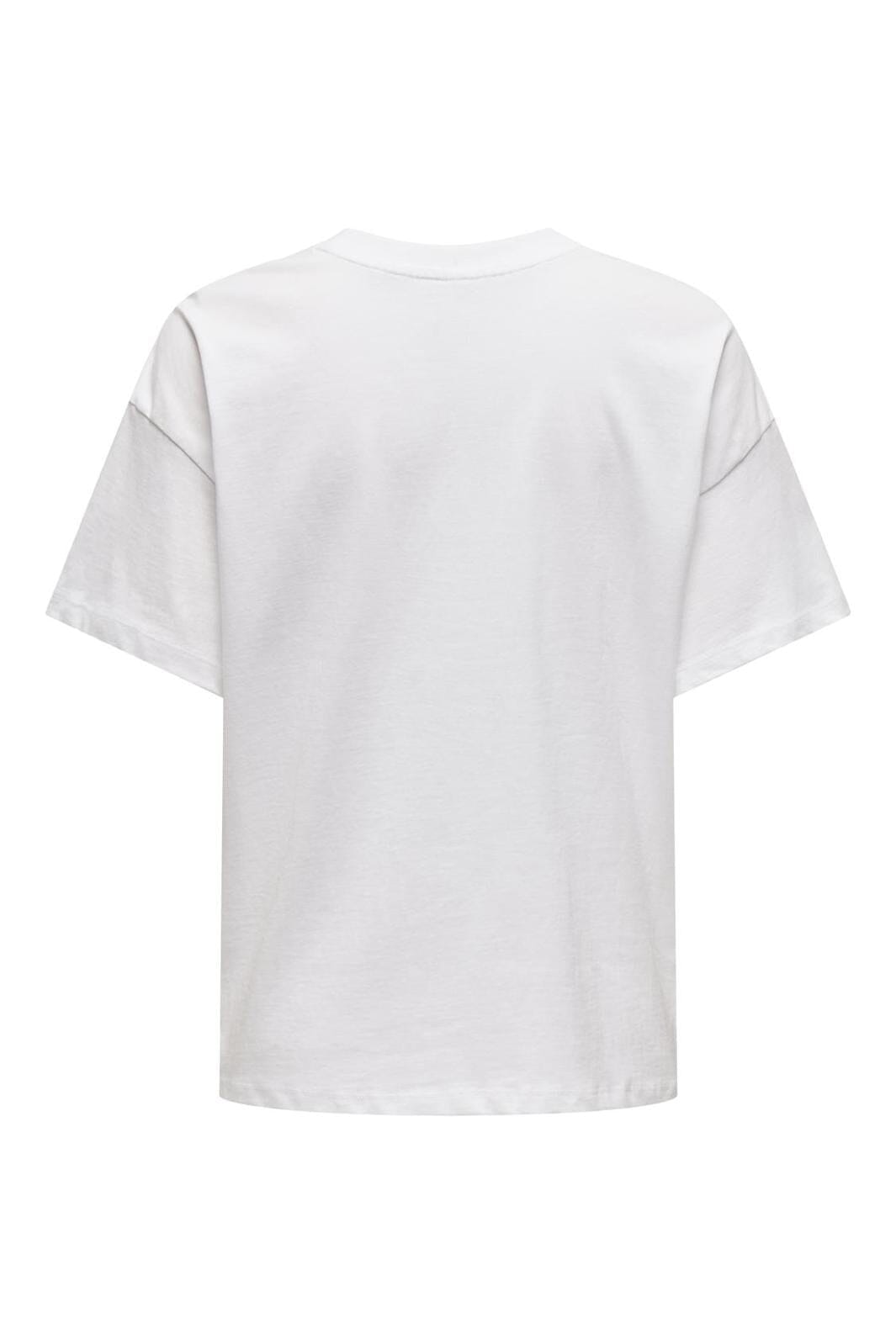 Only Onlqueen Life S/S Dogs Top Box 4597100 bright white dogs