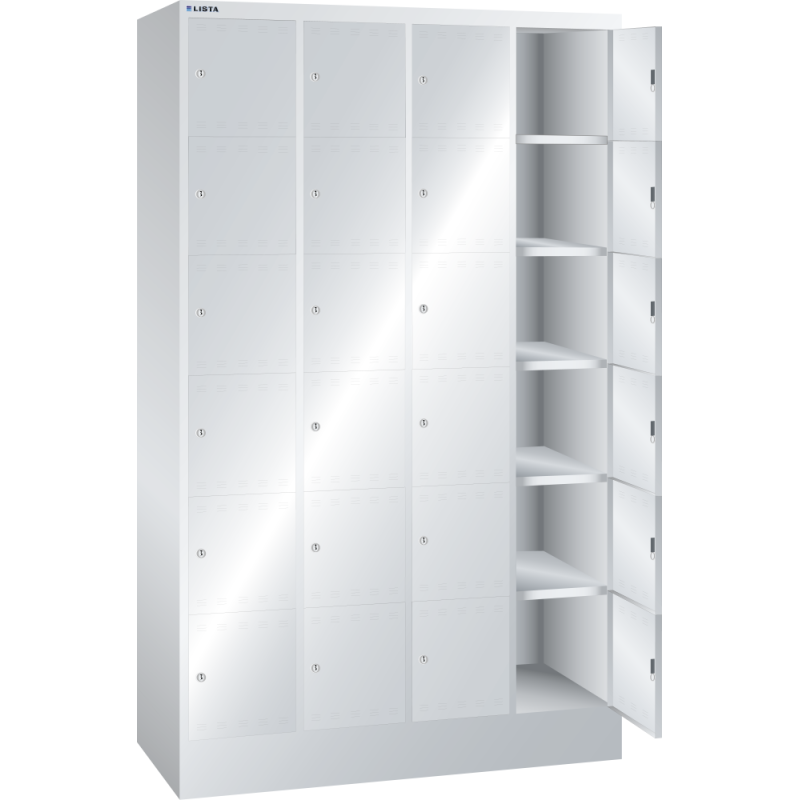 Armoire colonnes à casiers Lista Key Lock gris clair RAL 7035