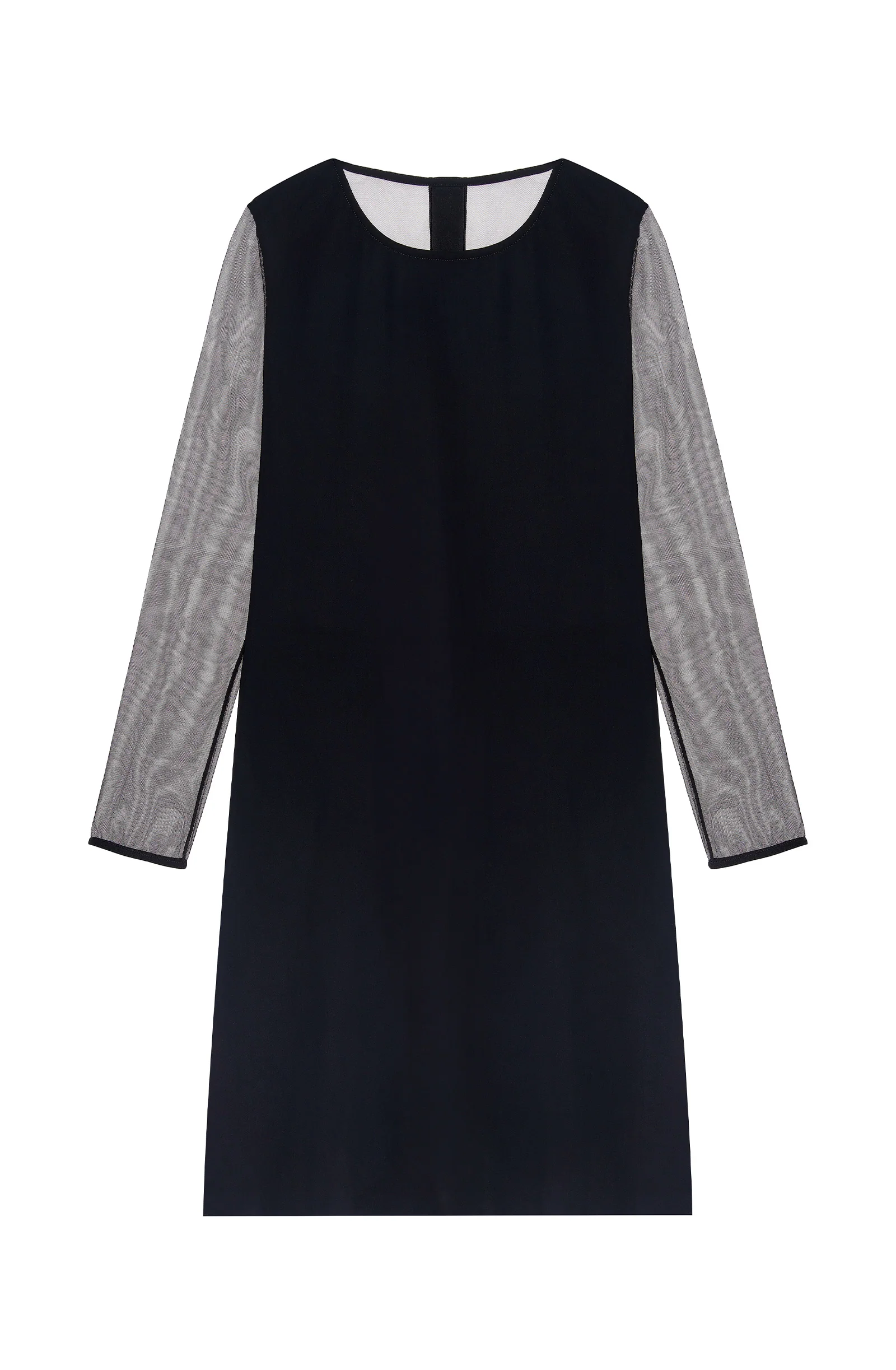 thess Robe noire à manches en résille Noir
