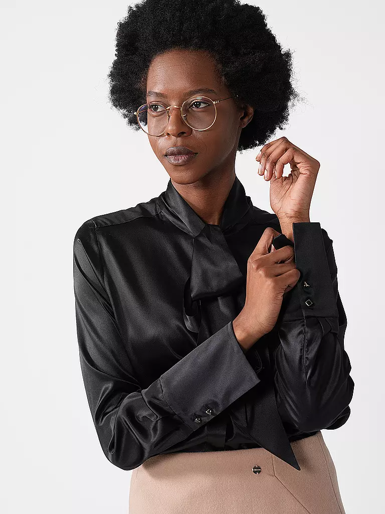 MARC CAIN Seidenbluse schwarz