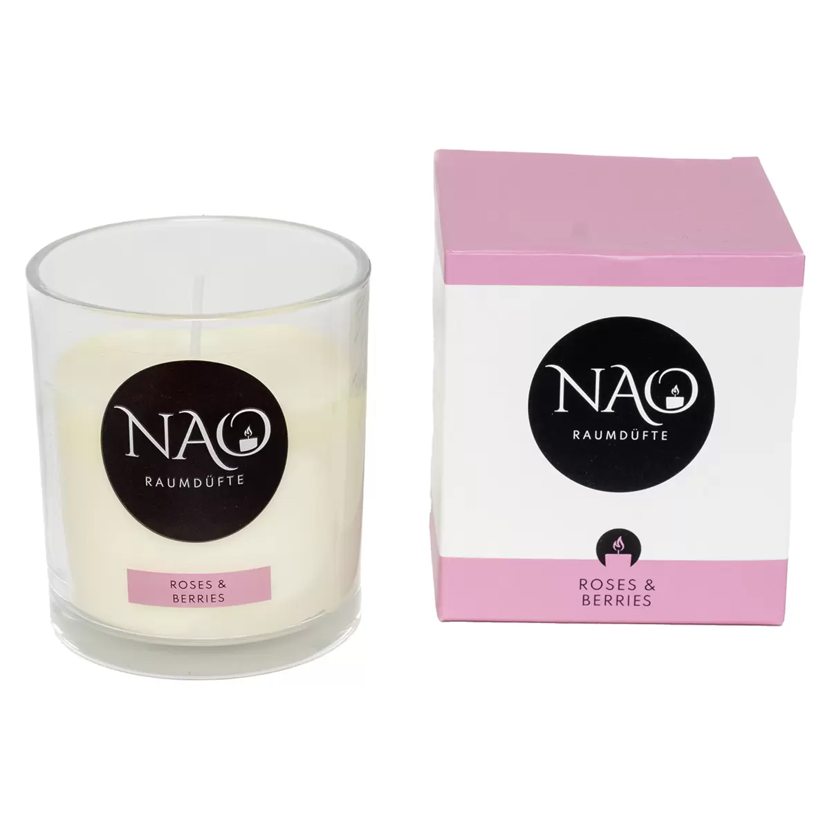 Duftkerze Roses & Berries NAO natur,transparent