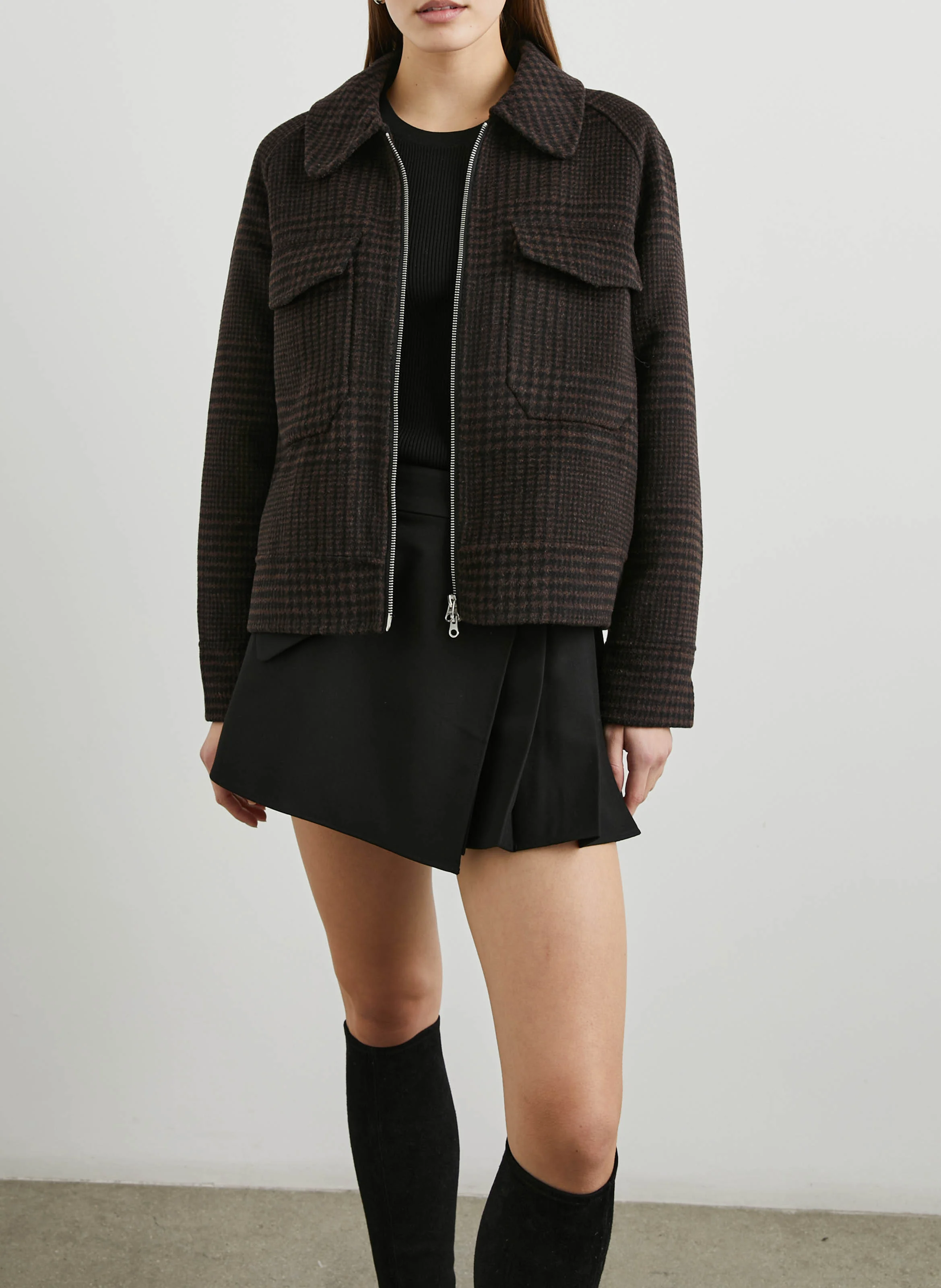 CHEYENNE - Veste col classique laine mélangée| Marron