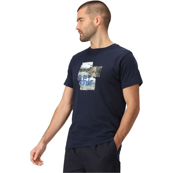 T-shirt REGATTA CLINE VII NAVY MOUNTAIN PHOTO