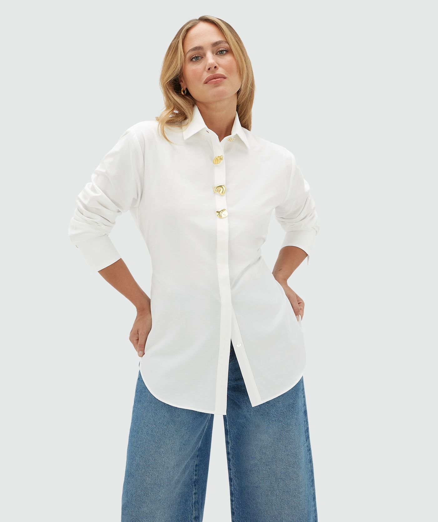 JV-CHENDA oversized blouse - off white