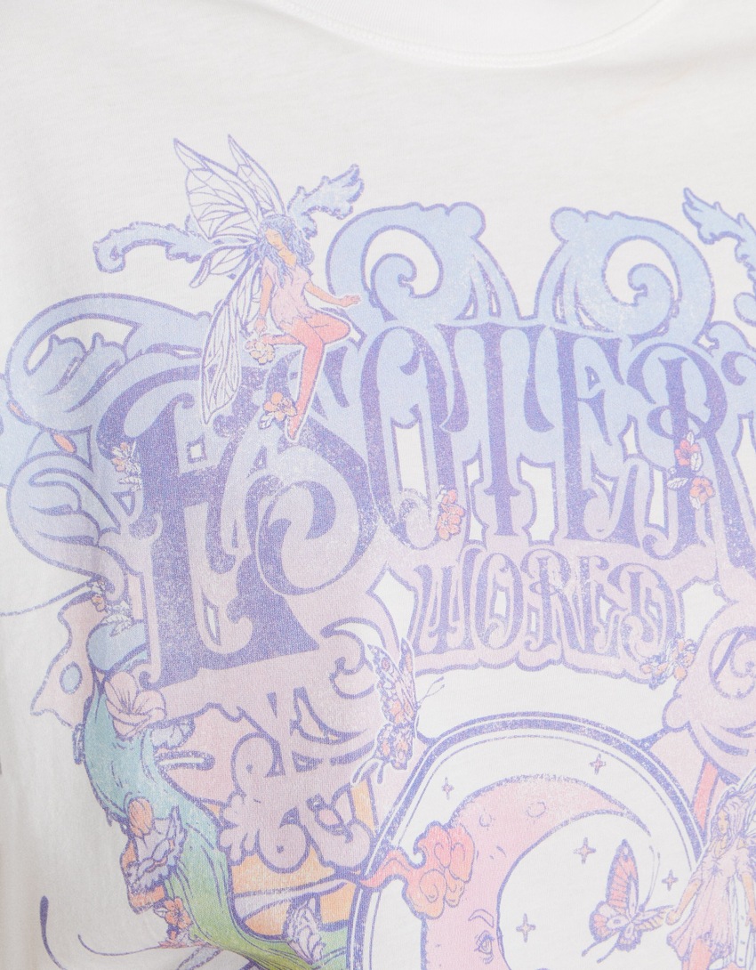 Camiseta de manga curta com estampa