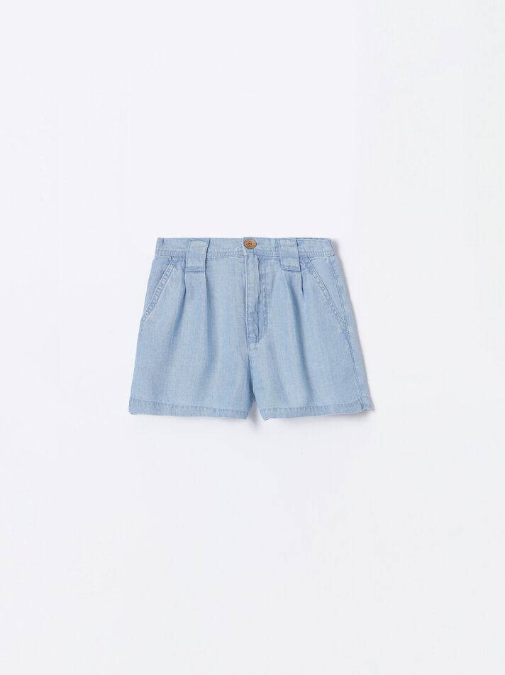Shorts jeans leves - Índigo