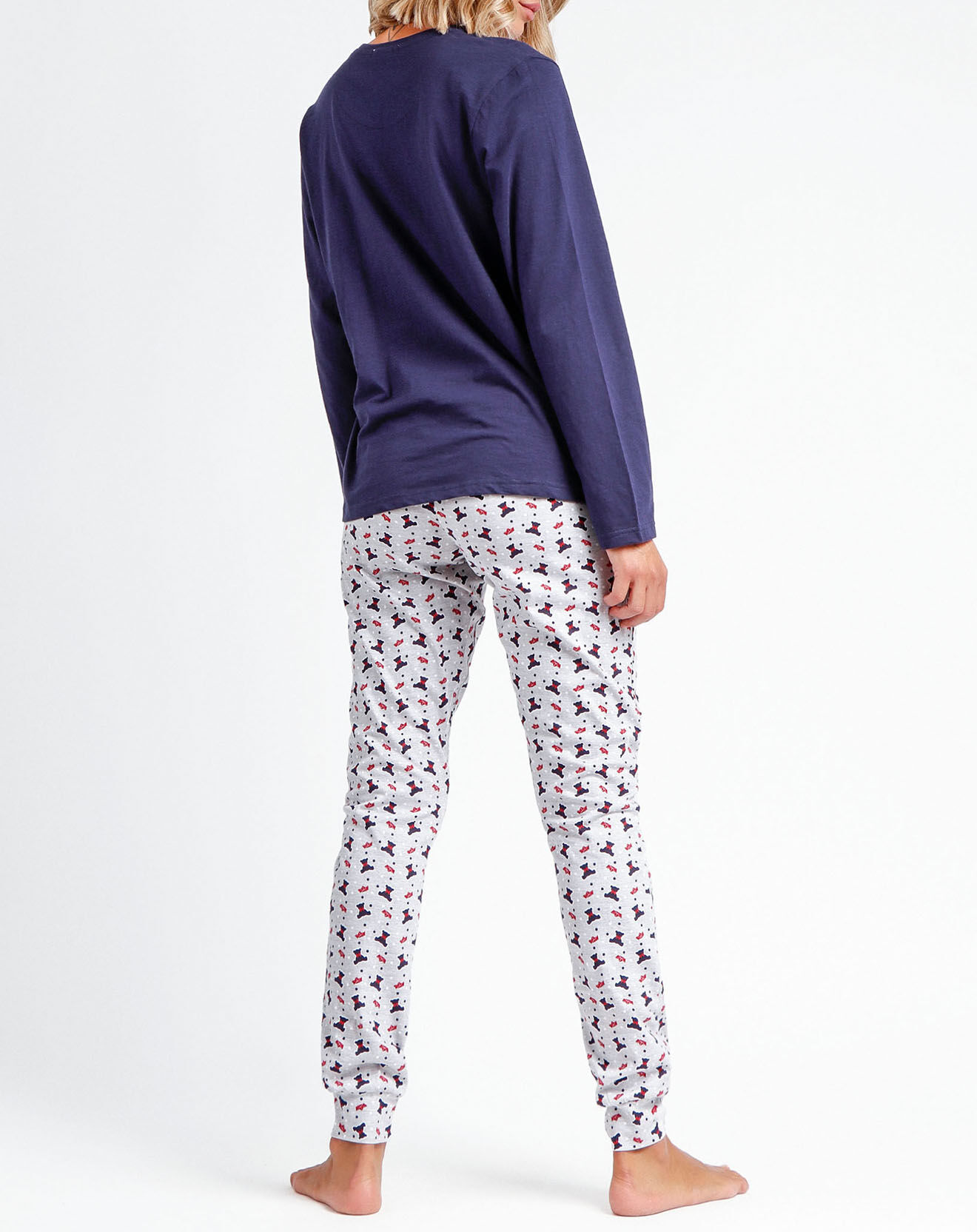 Admas Pyjama Largo Cute Teddy bleu marine