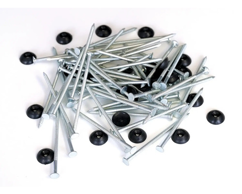 Gutta Super-S nagels voor golfplaten, zwart, 2,8 mm x 70 mm, verpakking van 50 stuks.