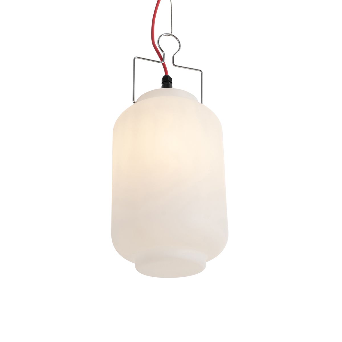 Smart buiten hanglamp wit 20cm met rode stekker incl. Wifi A60 - Pion