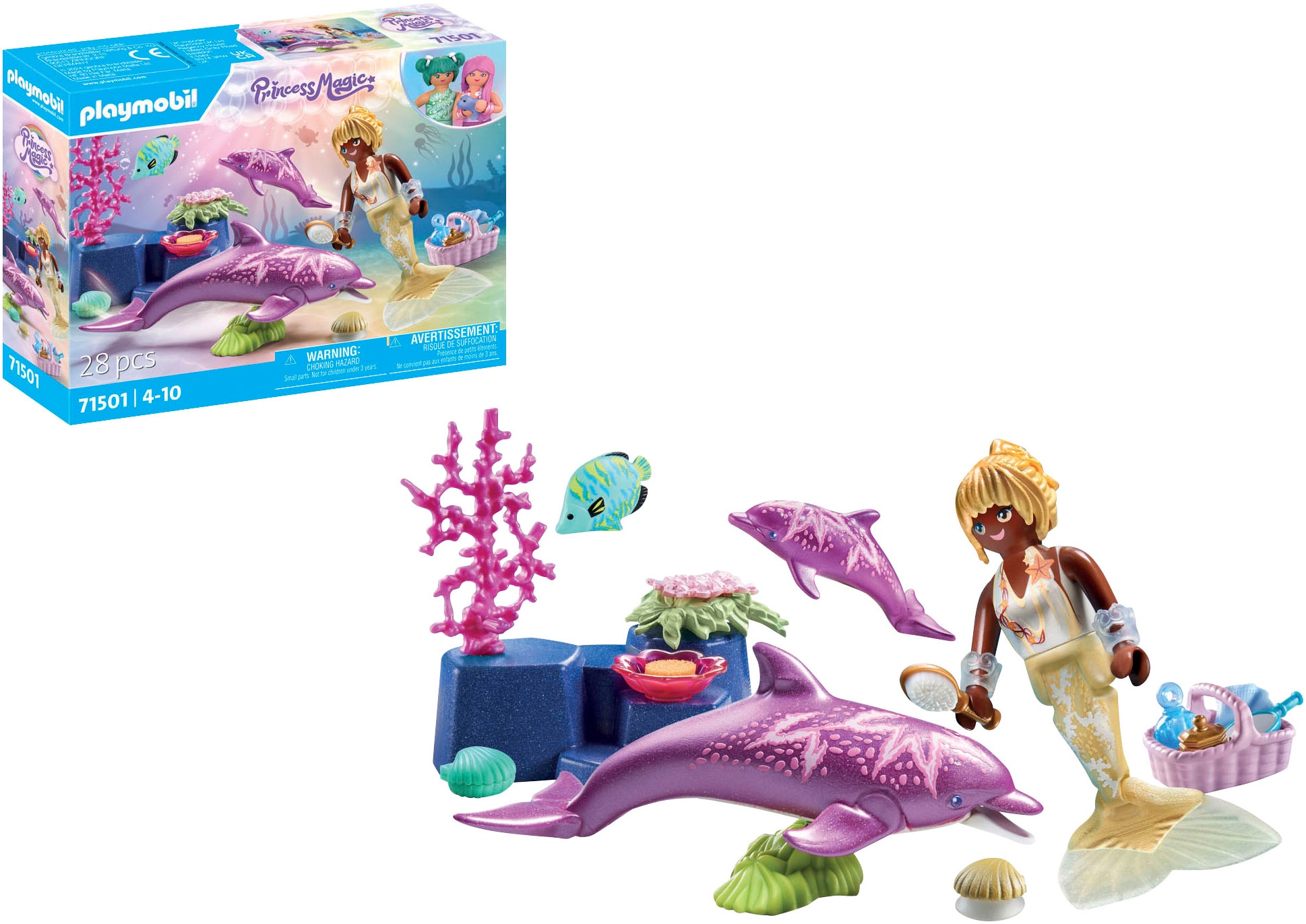 Playmobil® Konstruktions-Spielset »Meerjungfrau mit Delfinen (71501), Princess Magic« Made in Europe