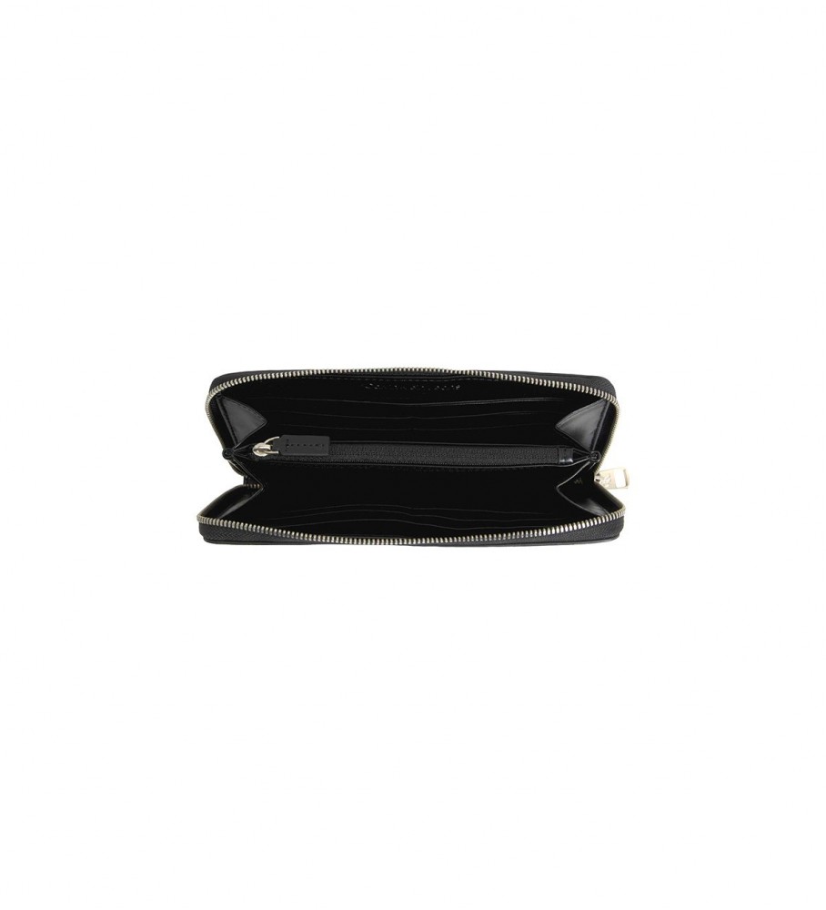 Carteira Calvin Klein Jeans Sculpted Zip Preta