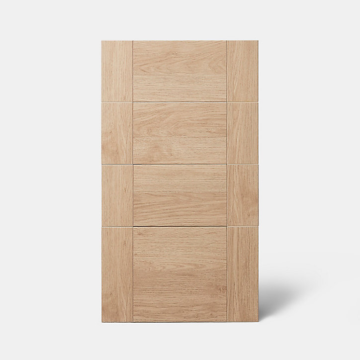 Façade de cuisine 3 tiroirs et 1 casserolier Alpinia décor chêne l. 40 cm x H. 72 cm GoodHome
