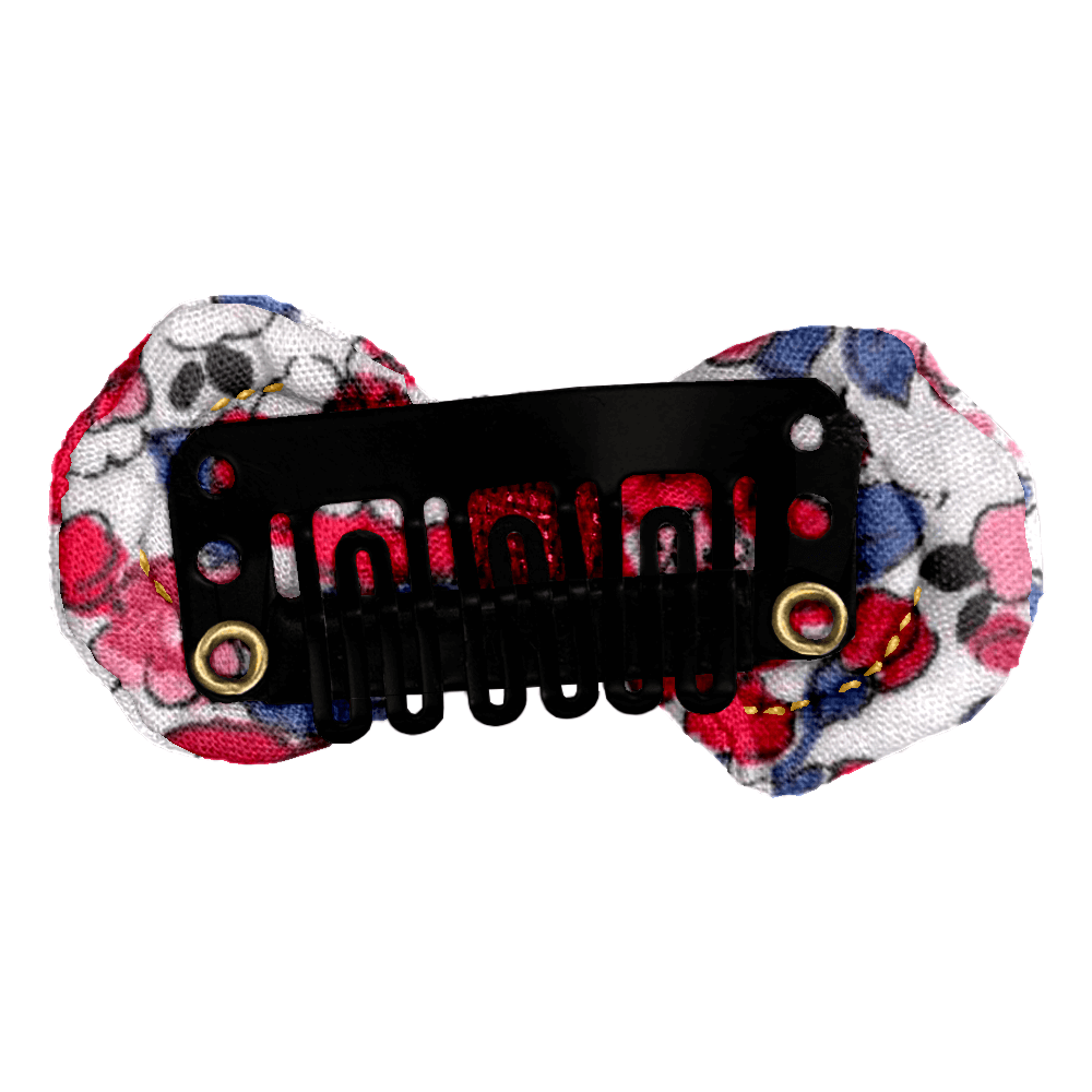 Barrette Noeud Anti-Glisse Rouge Corolle