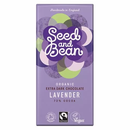 Mørk chokolade 72% m. Lavendel Ø - 85 g.