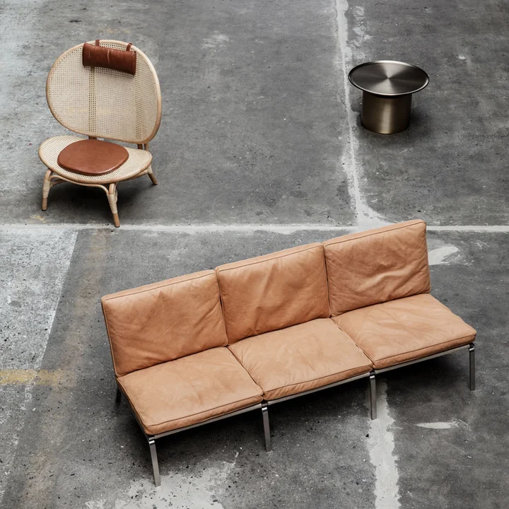 Norr11 - Nomad Lounge Sessel, Natur / schwarz
