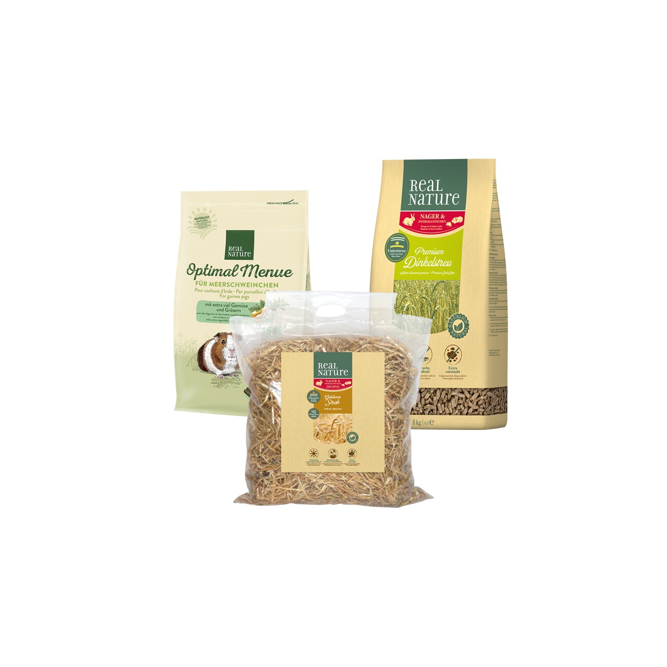 REAL NATURE Meerschweinchen Geschenk-Set 3tlg. 10,5 kg