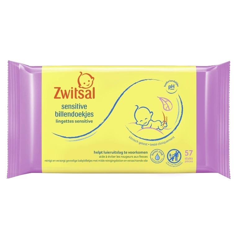 Zwitsal Billendoekjes Sensitive 57 Stuks
