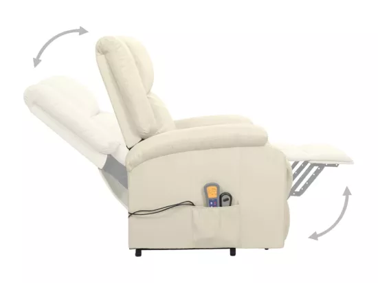 Prolenta Premium - Fauteuil de massage Crème Tissu
