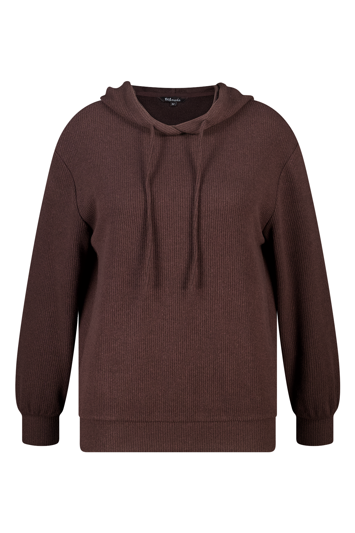 Capuchon trui met drawstrings Donker bruin