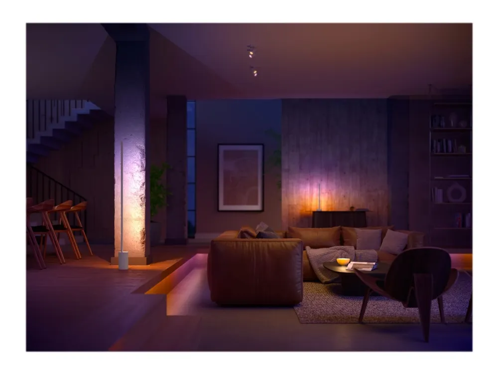Philips Hue White and Color Ambiance Gradient Signe - Gulvlampe - LED - 29 W - 16 millioner farver/varmt til køligt hvidt lys - 2000-6500 K - hvid