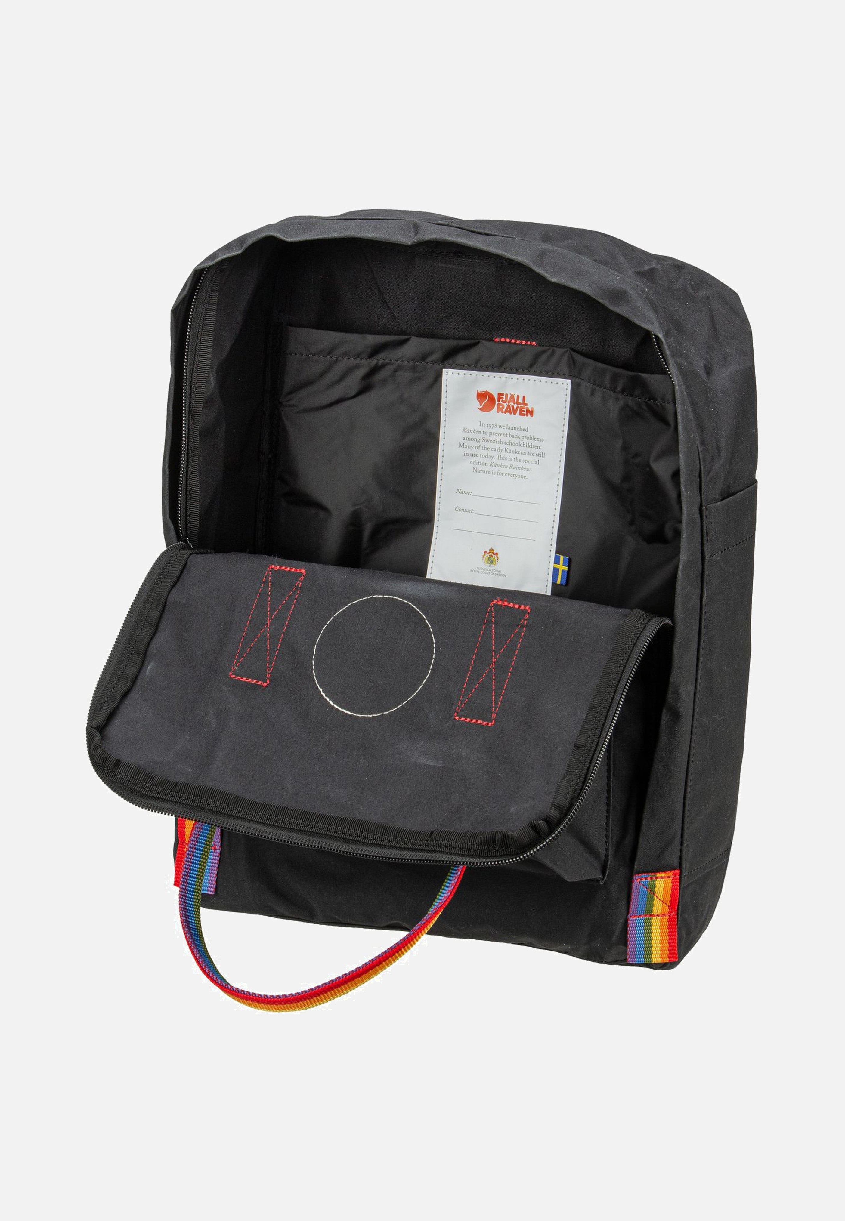 Kanken Rainbow Black/Rainbow Pattern - Rucksack