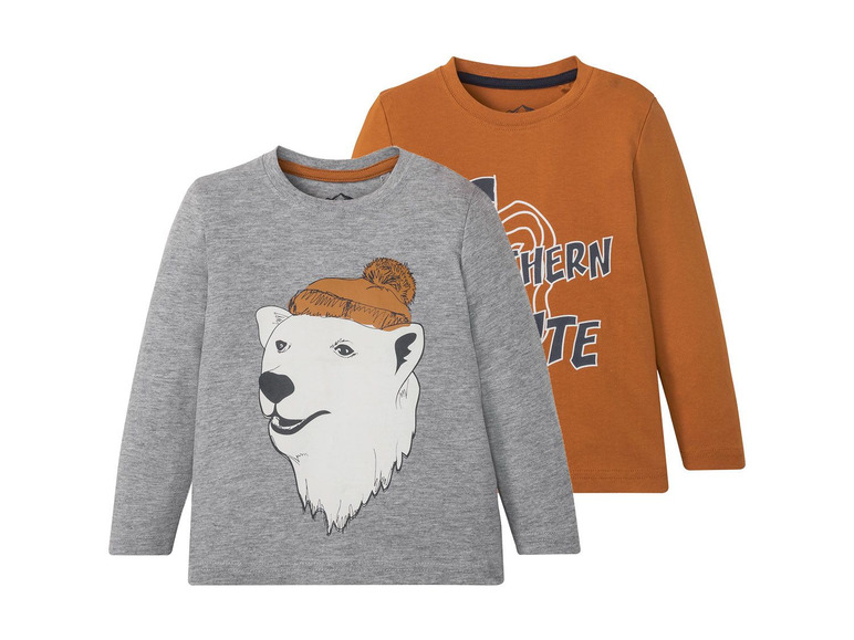 2 Kinder shirts met lange mouwen